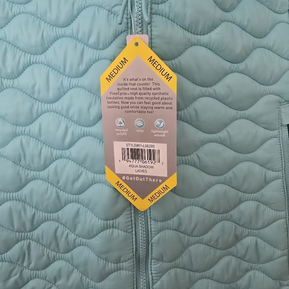 Free Country Women's Puffer Vest - Light Blue - Picture 3 of 4
